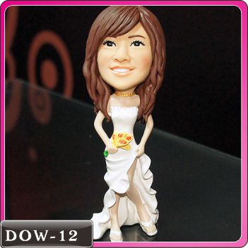 DOW-12海芋禮服新娘公仔-白色禮服公仔